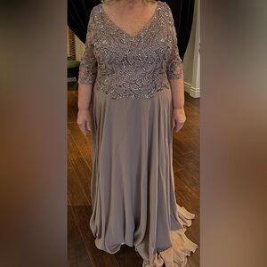 Elegant Beaded Evening Gown